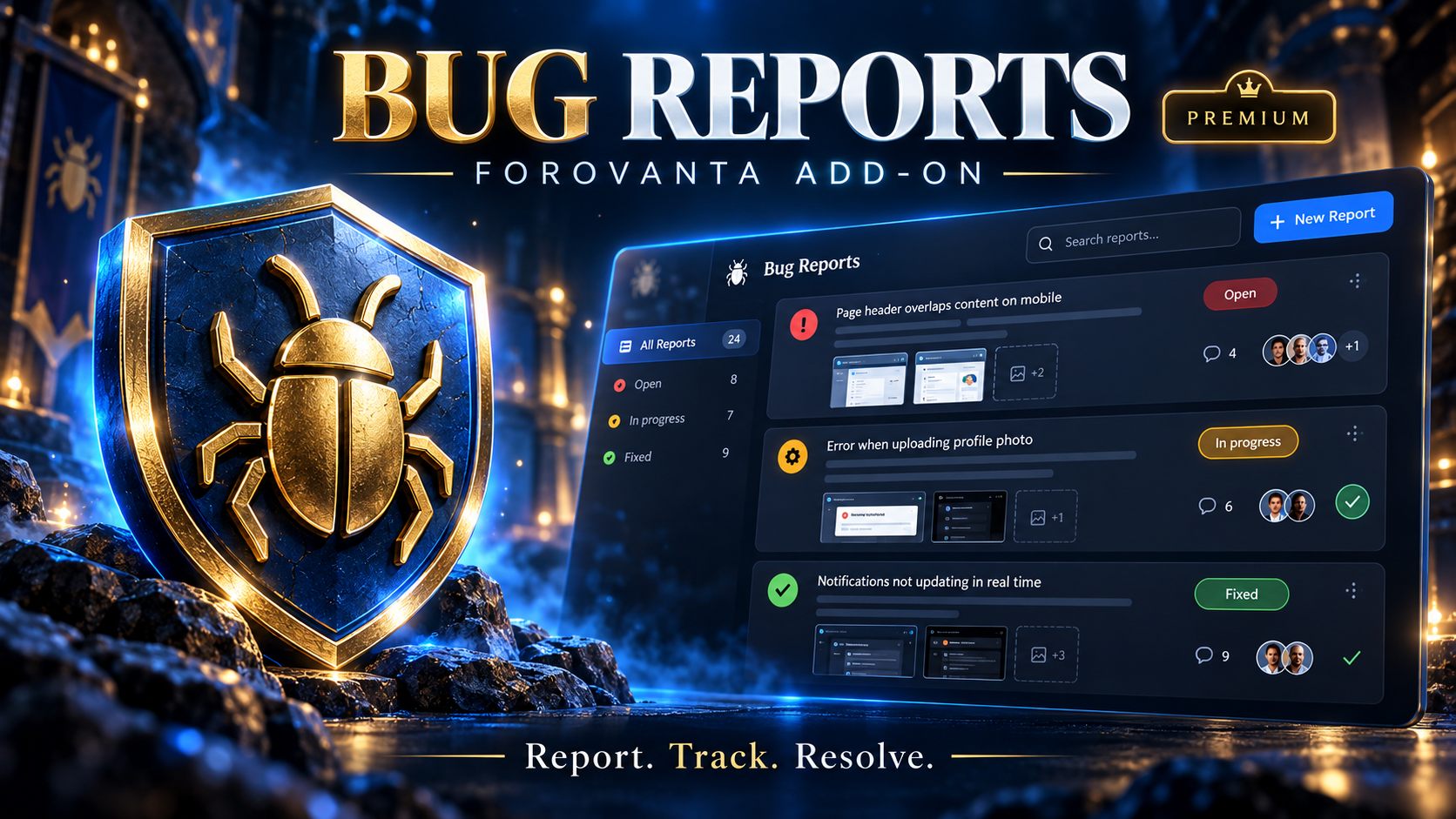 Bug Reports Addon preview