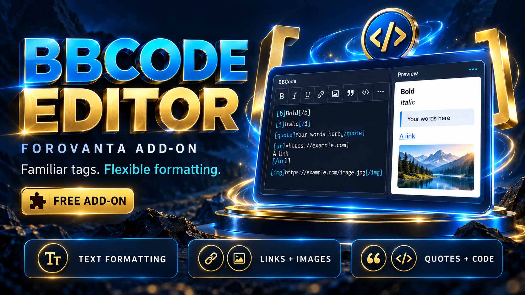 bbCode Addon preview