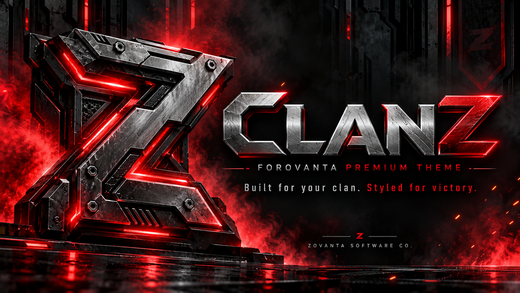 ClanZ Premium Gaming Theme preview