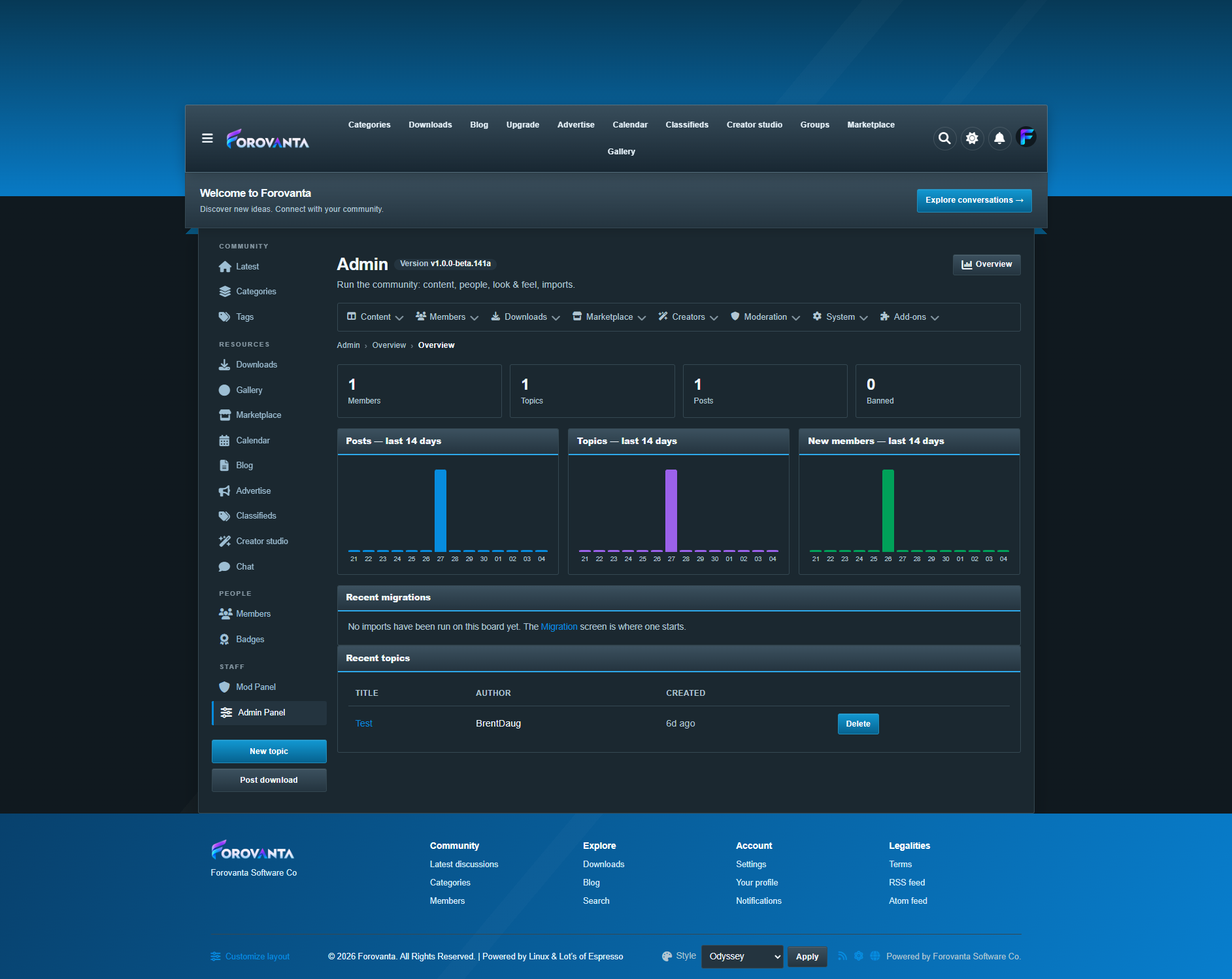 Odyssey Free Theme screenshot 1