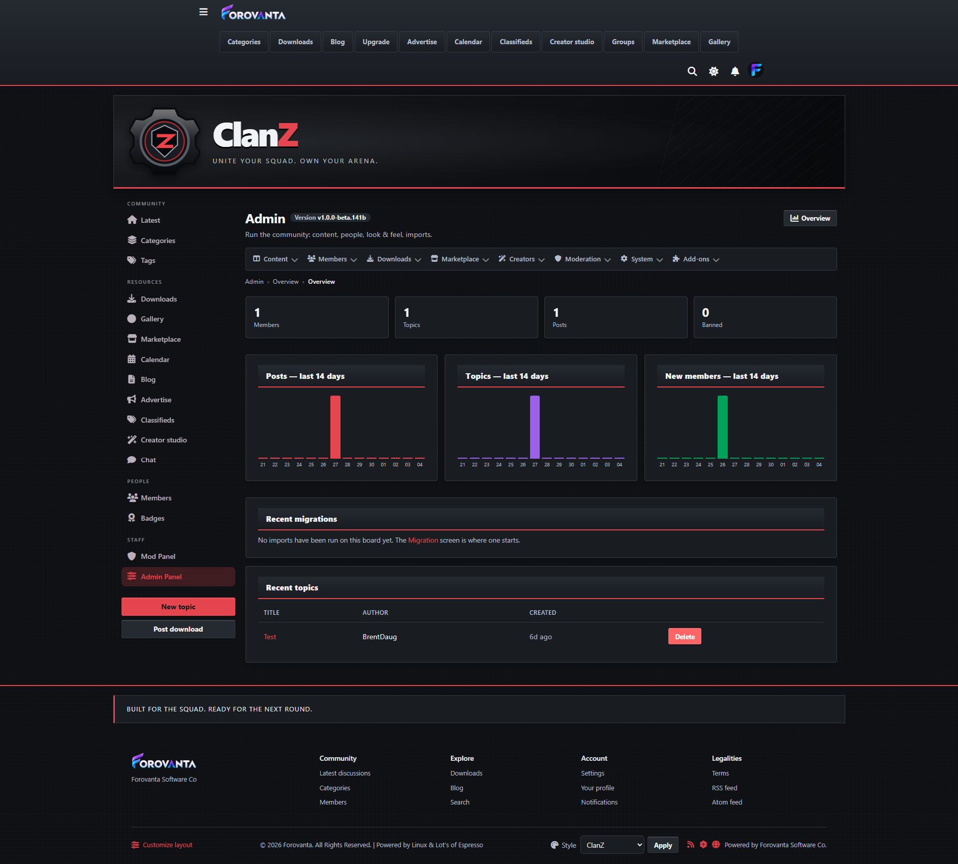 ClanZ Premium Gaming Theme screenshot 1